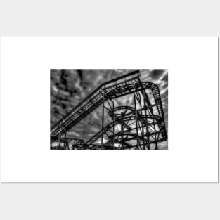 Monochrome Rollercoaster Posters and Art